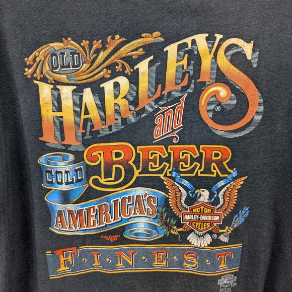 Harley-Davidson Rare Black Tee with Vintage Graphic - Picture 9 of 11